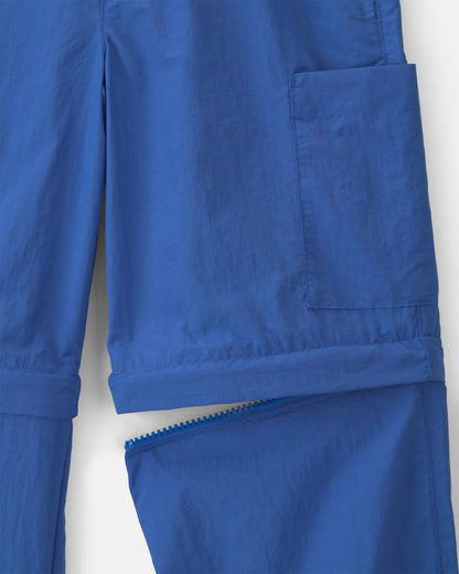 Boys Cargo Utility Zip-Off Pants - Blue