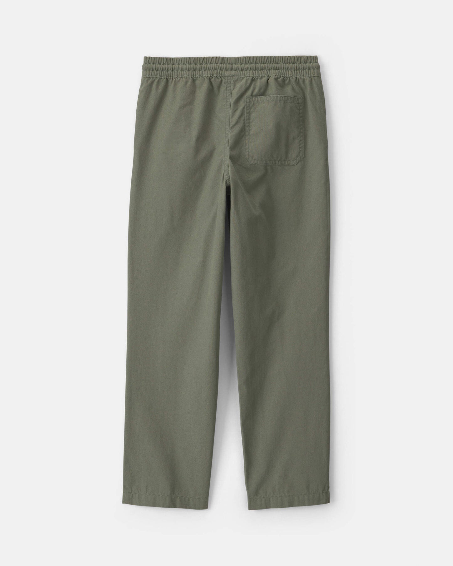 Boys Pull-On Canvas Pants - Olive Green