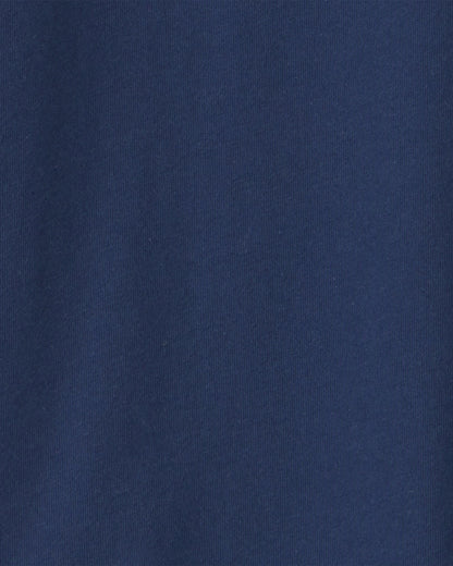 Boys Long-Sleeve Henley T-Shirt - Navy Blue
