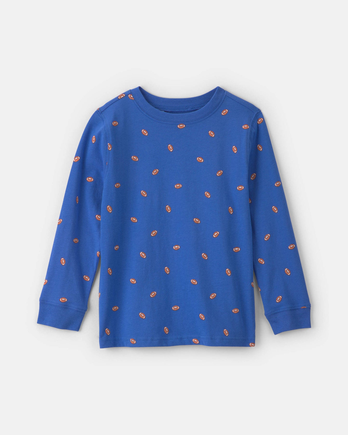 Boys Football Long-Sleeve T-Shirt - Blue