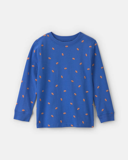 Boys Football Long-Sleeve T-Shirt - Blue