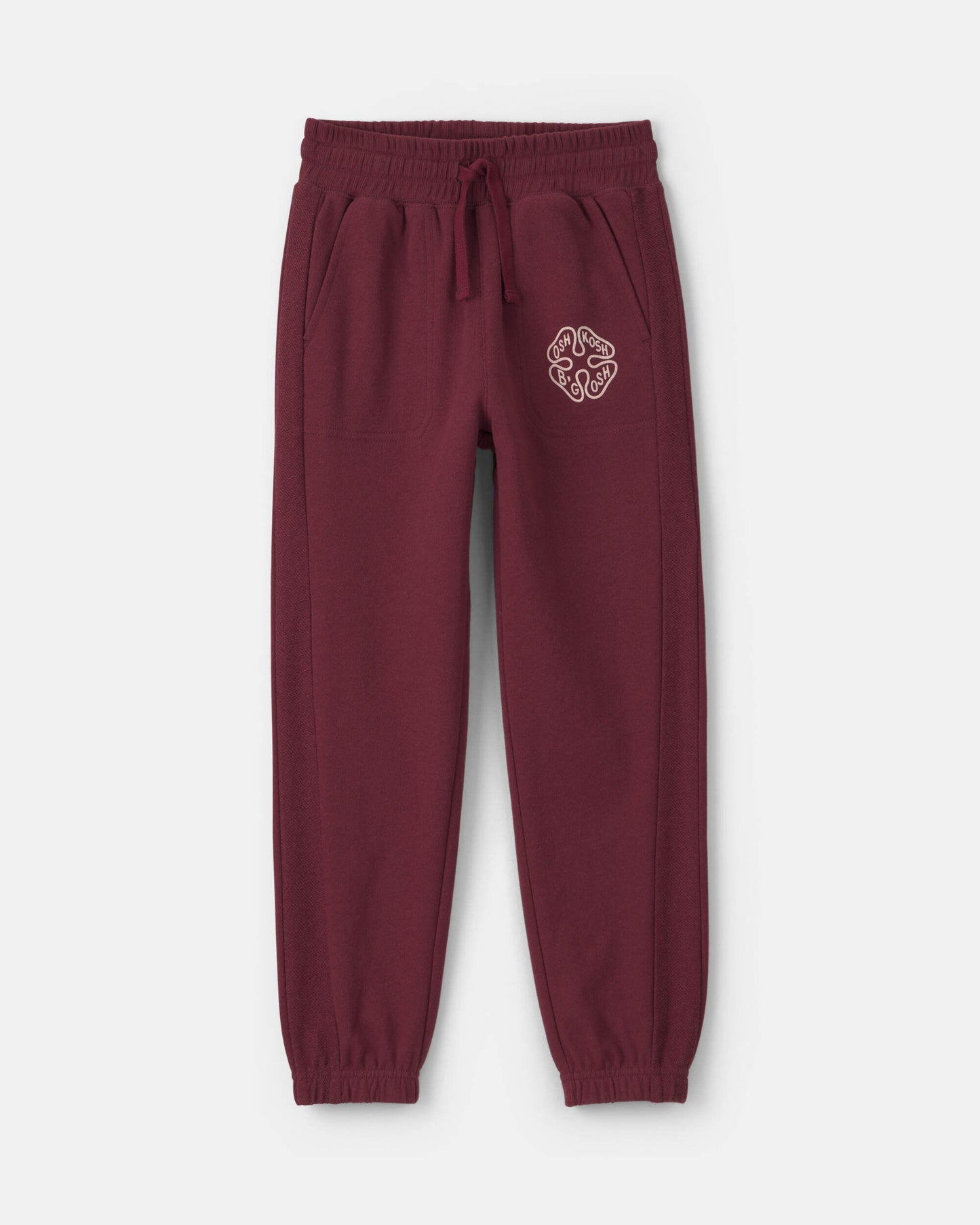 Boys French Terry Joggers - Burgundy