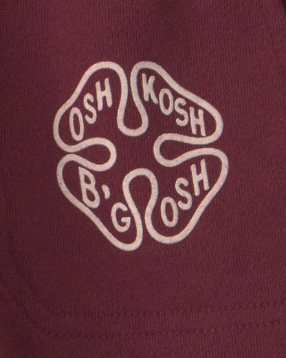Boys French Terry Joggers - Burgundy