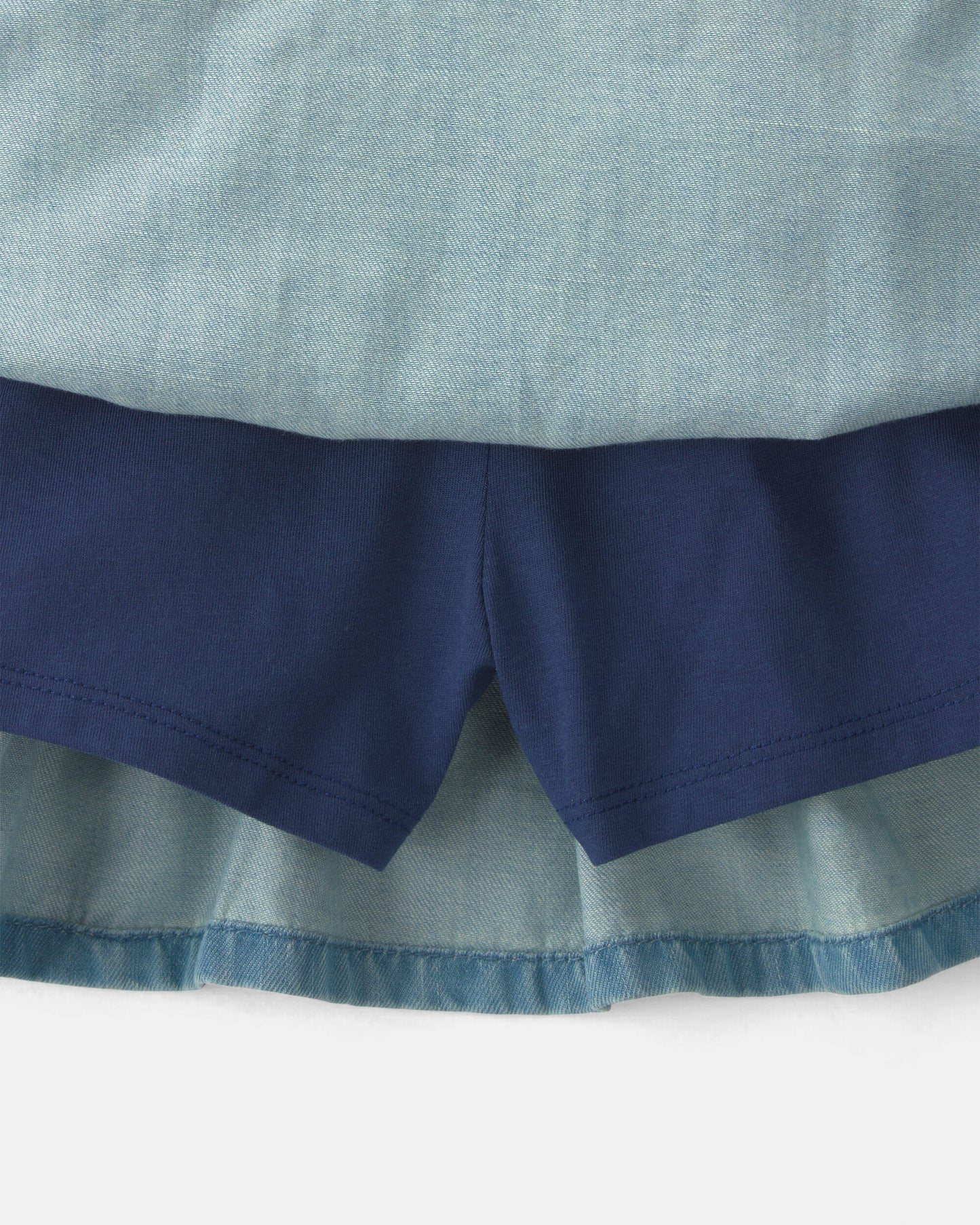 Girls Chambray Denim Skort - Indigo