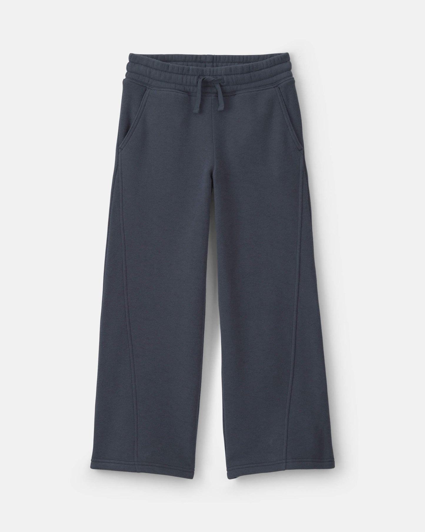 Girls Fleece Wide-Leg Active Pants - Navy Blue