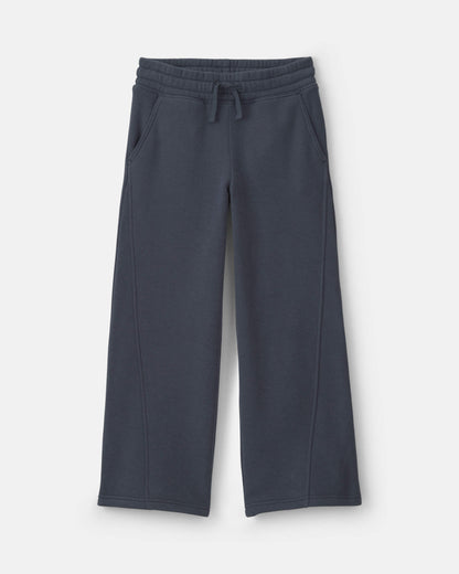 Girls Fleece Wide-Leg Active Pants - Navy Blue