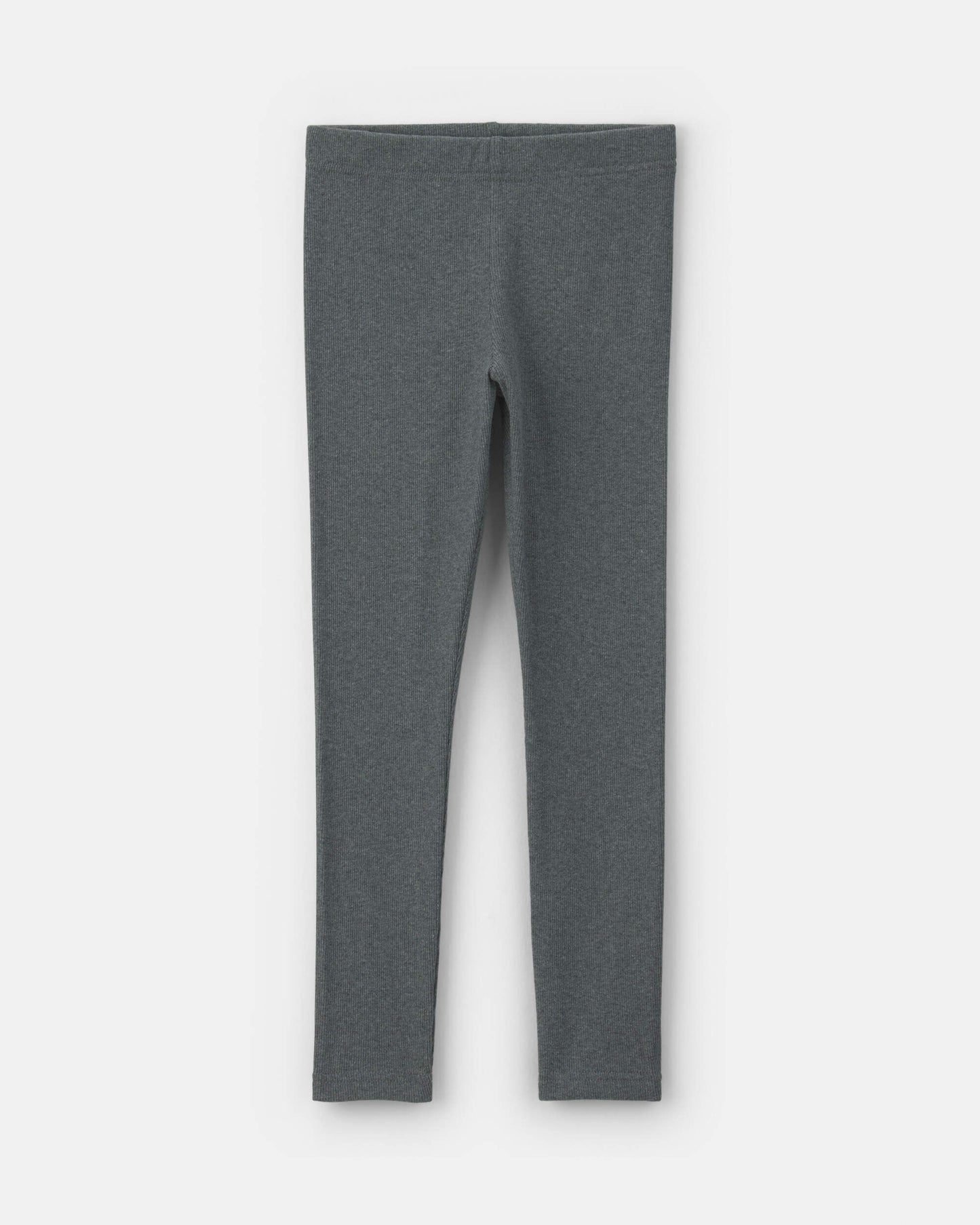 Girls Pull-On Stretch Rib Leggings - Grey
