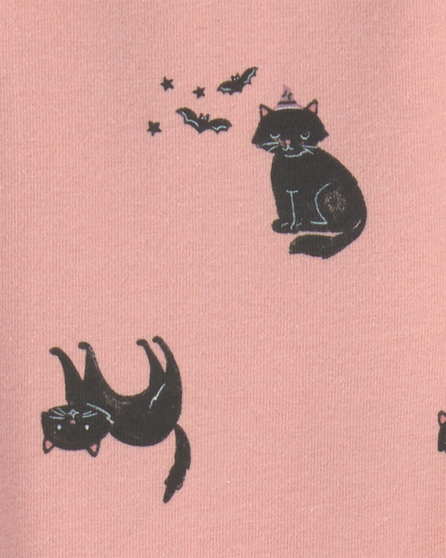 Kids Cat Halloween Pull-On Stretch Leggings - Pink