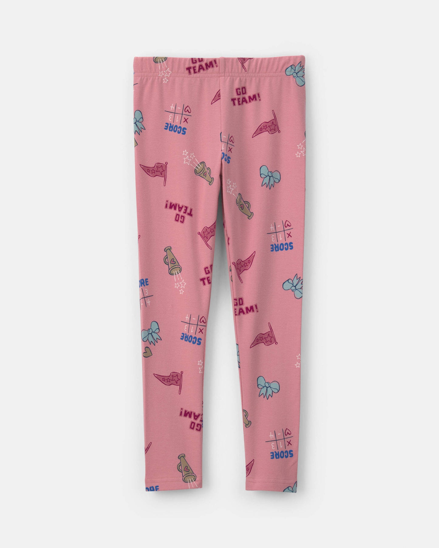Girls School Spirit Pull-On Stretch Leggings - Pink