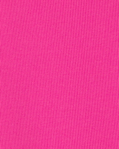 Girls Rib Short-Sleeve Dress - Pink