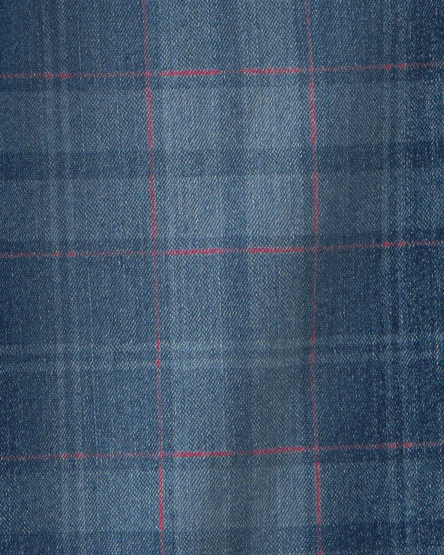 Girls Plaid Denim Wide-Leg Jeans - Medium Wash