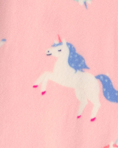 Girls 1-Piece Unicorn DreamPlush Snug Fit Pajama - Pink