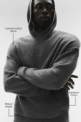 Wool Cashmere New Class Hoodie - Platinum Grey
