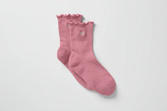 Women's Lettuce Edge Sock - Pink Wild Rose