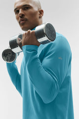Conquer 1/4 Zip Reform Long Sleeve - Blue Breeze