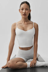 Airbrush Refined Bra Tank - White