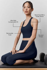 Airlift Super Sleek Bra Tank - Navy