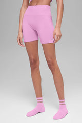 5" Seamless Ribbed Favorite Short - Candy Heart Pink