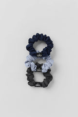 Fresh Mini Scrunchie 3-Pack - Winter Frost/Navy/Anthracite