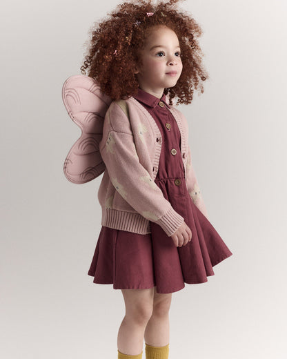 Toddler Girl Rainbow Dress Up Wings - Light Pink
