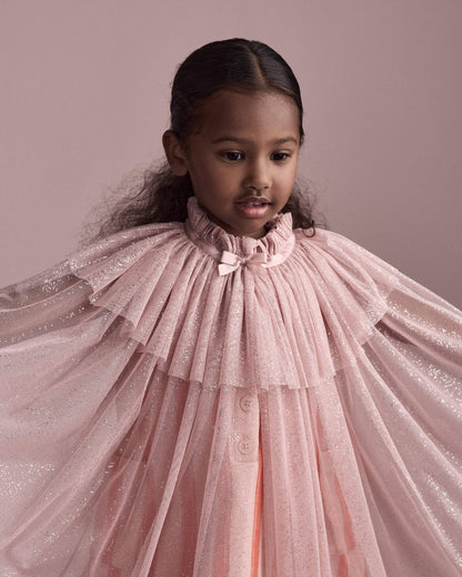 Toddler Girl Confetti Dress Up Cape - Light Pink