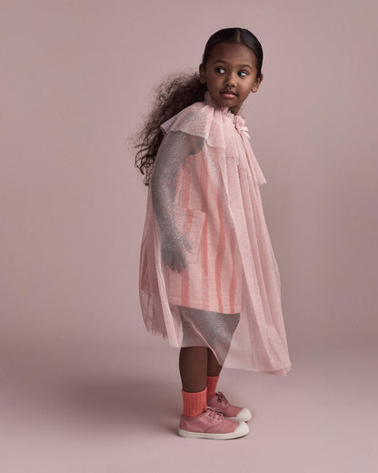Toddler Girl Confetti Dress Up Cape - Light Pink