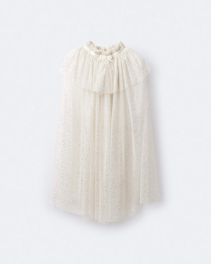 Toddler Girl Confetti Dress Up Cape - Cream/Gold