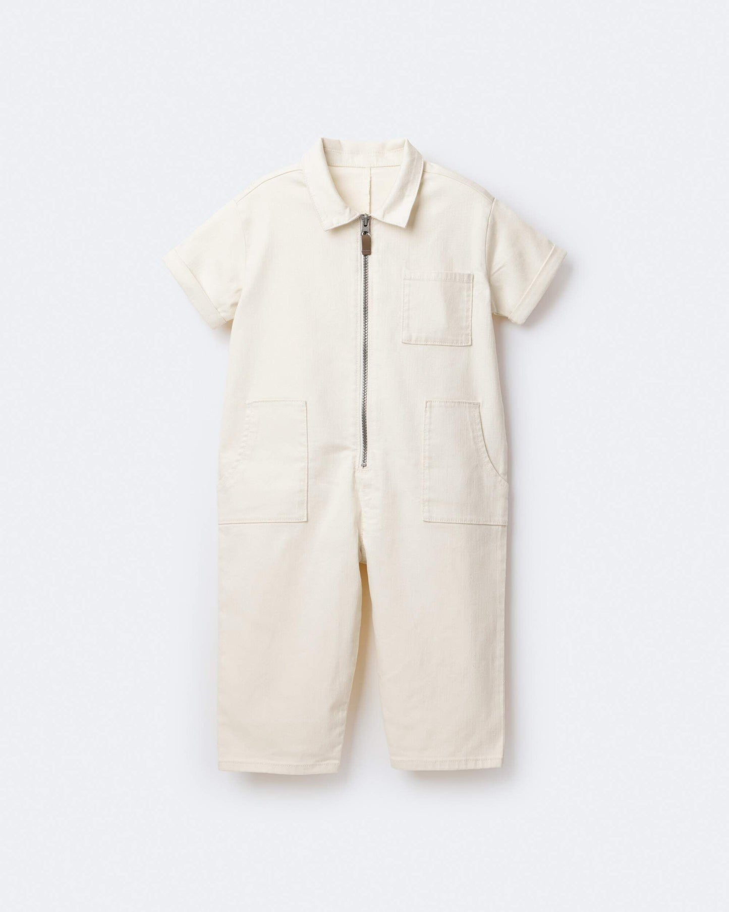 Toddler Day Out™ Cropped Jumpsuit - Cream