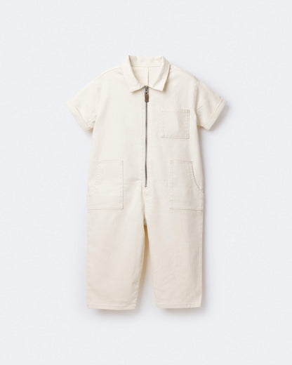 Toddler Day Out™ Cropped Jumpsuit - Cream