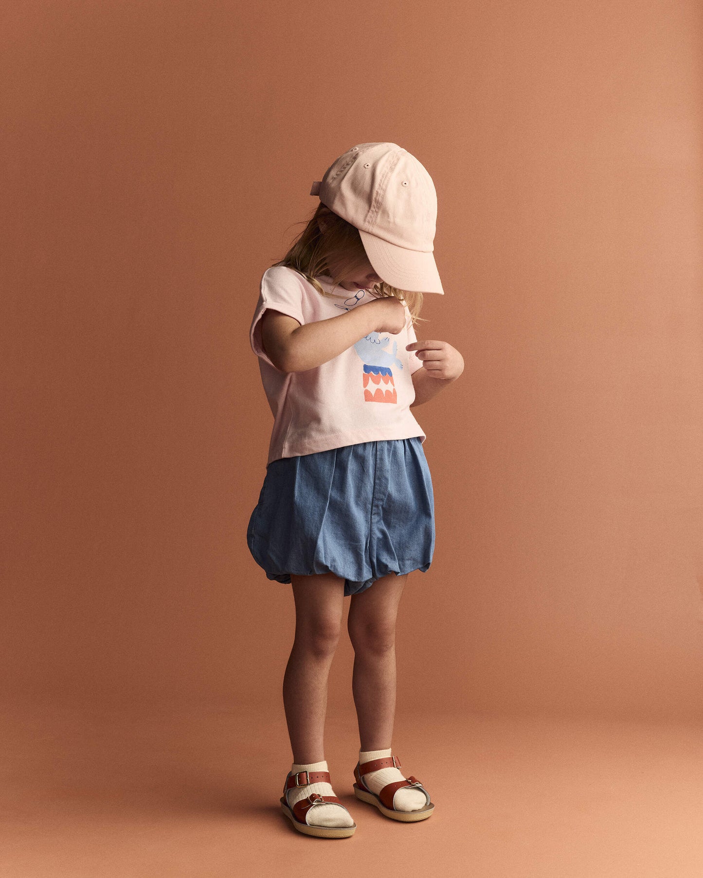 Toddler Girl Breezy High-Low Top in Circus Print - Pink