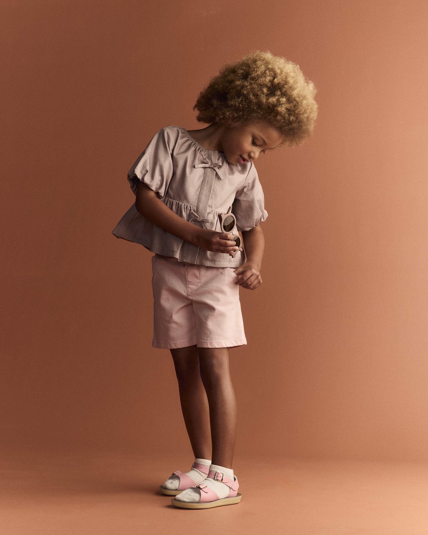Toddler Girl Bermuda Shorts - Light Pink