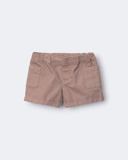 Toddler Girl Mom Shorts - Mauve