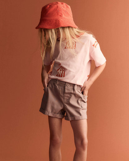 Toddler Girl Mom Shorts - Mauve