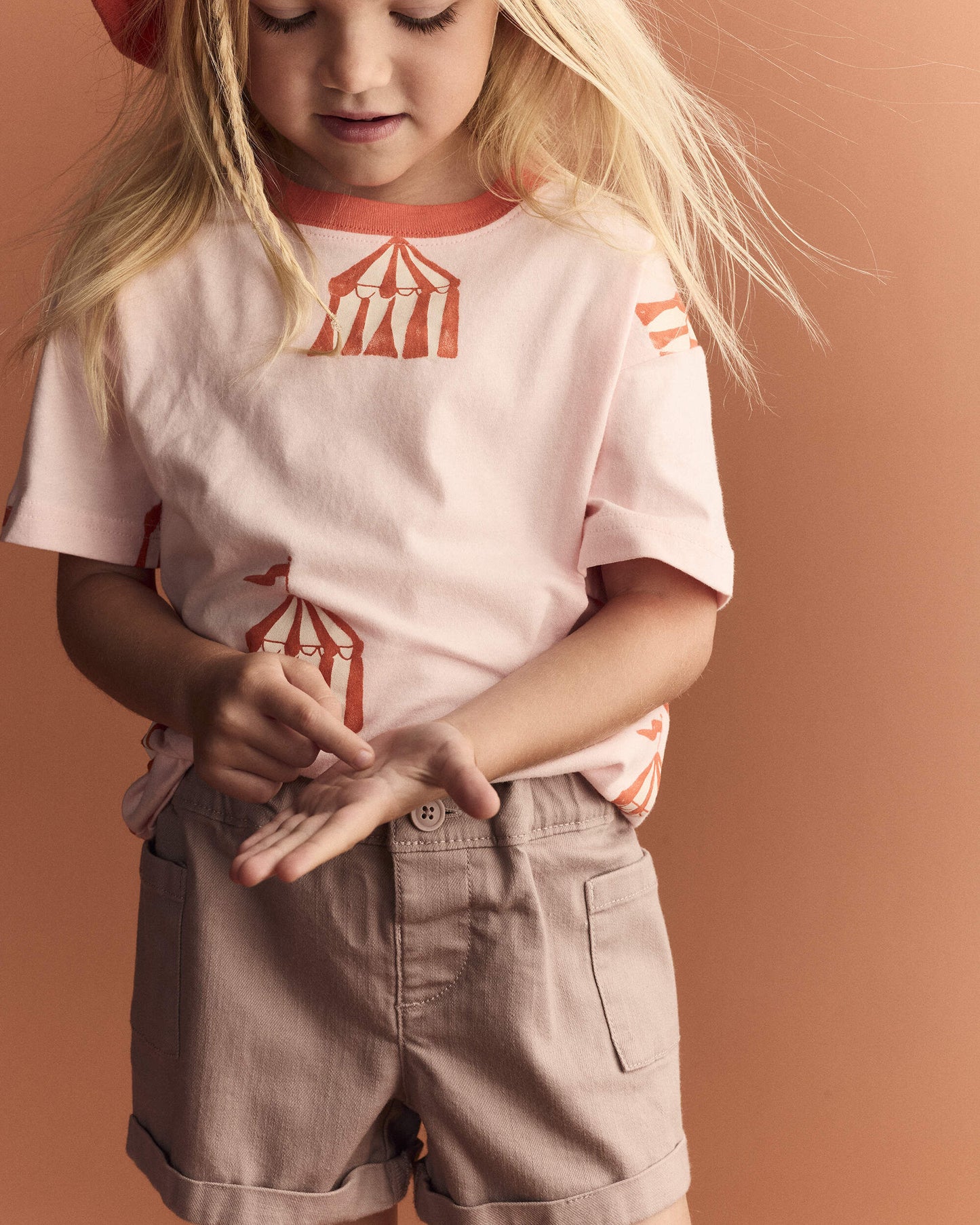 Toddler Girl Mom Shorts - Mauve