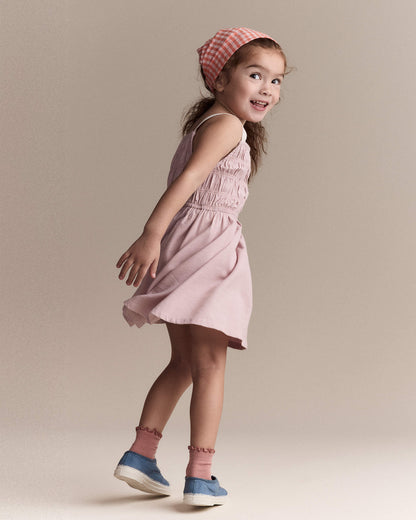 Toddler Girl Smocked Dress - Light Pink