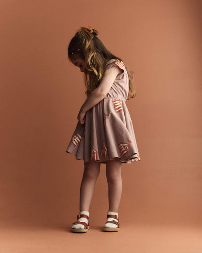 Toddler Girl Avenue Twirl™ Dress in Big Top Print - Mauve