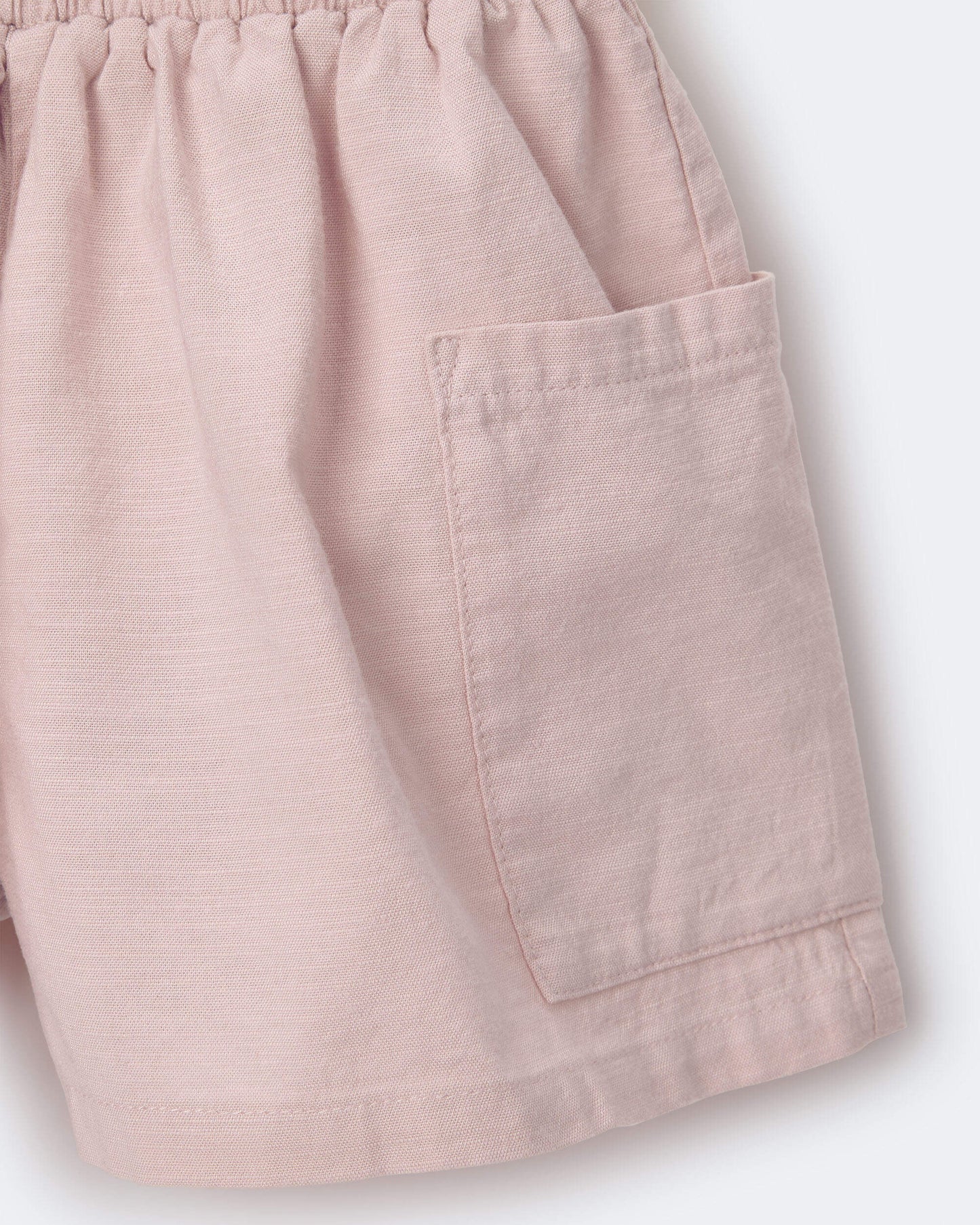 Toddler Girl Swing Shorts with Pockets - Light Pink