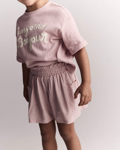 Toddler Girl Swing Shorts with Pockets - Light Pink