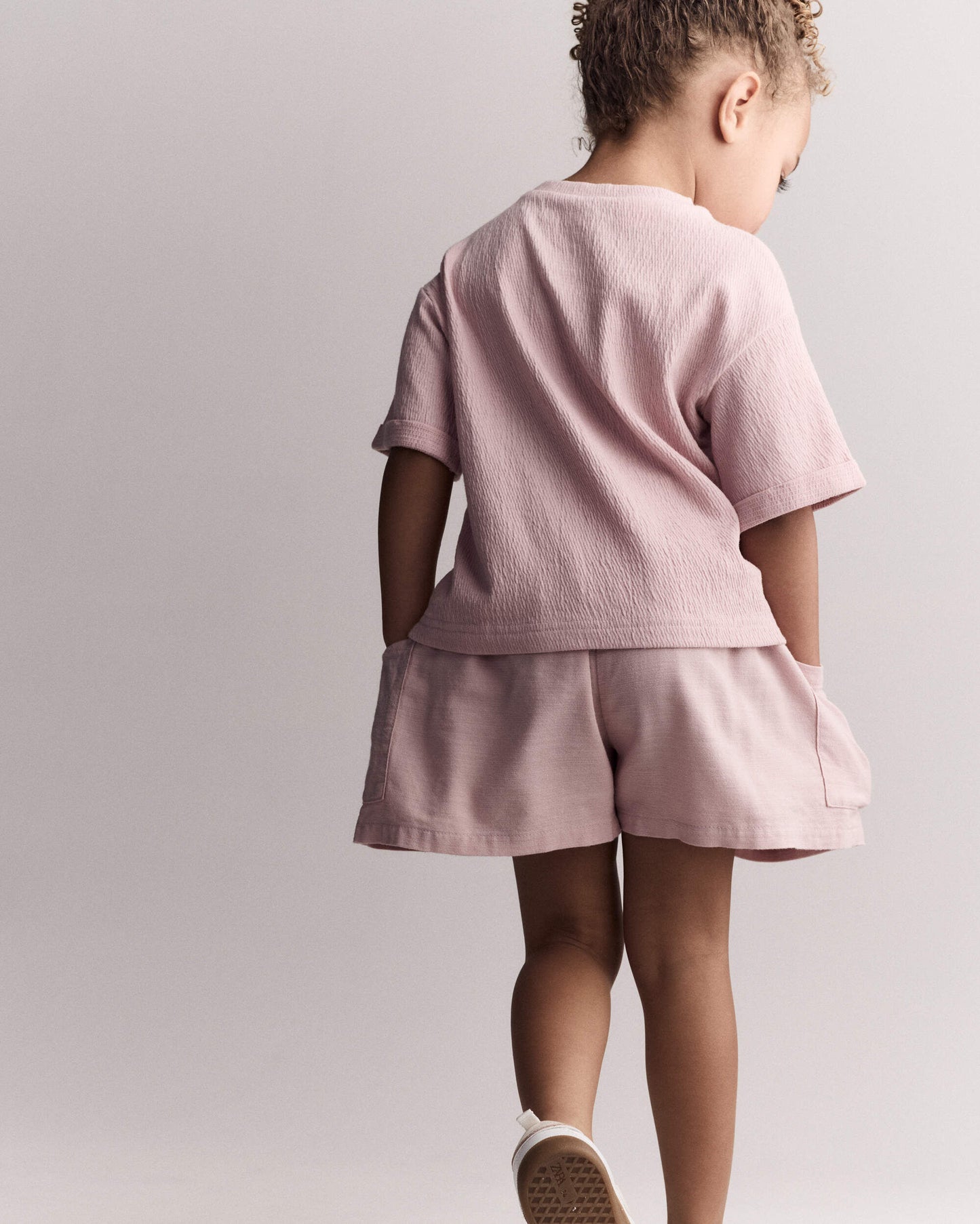 Toddler Girl Swing Shorts with Pockets - Light Pink