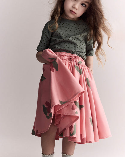 Toddler Girl Avenue Twirl™ Midi Skirt in Floral Print - Pink