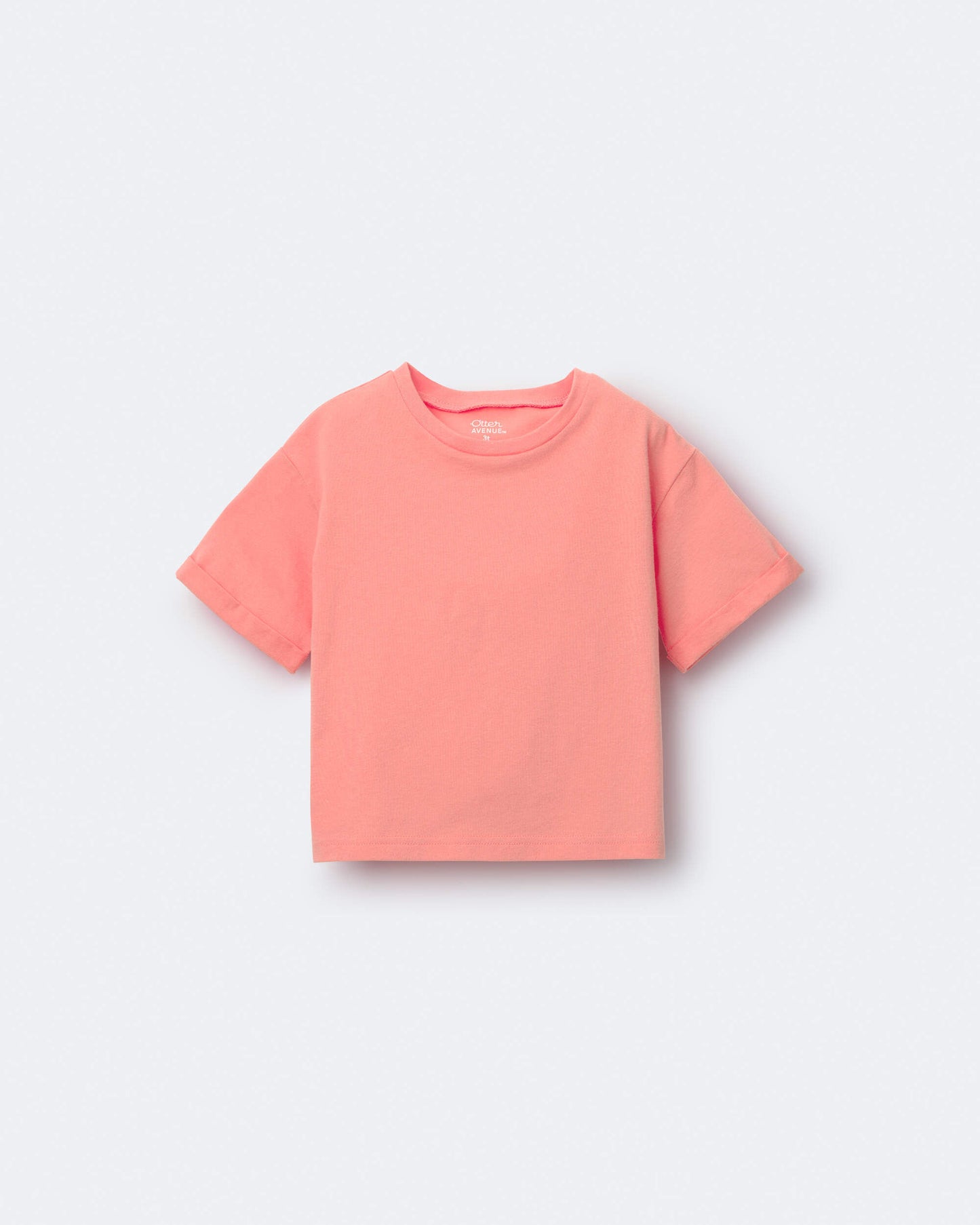 Toddler Rolled Cuff Tee - Coral