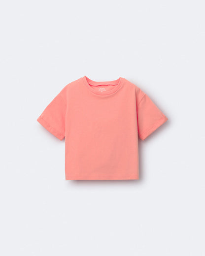 Toddler Rolled Cuff Tee - Coral