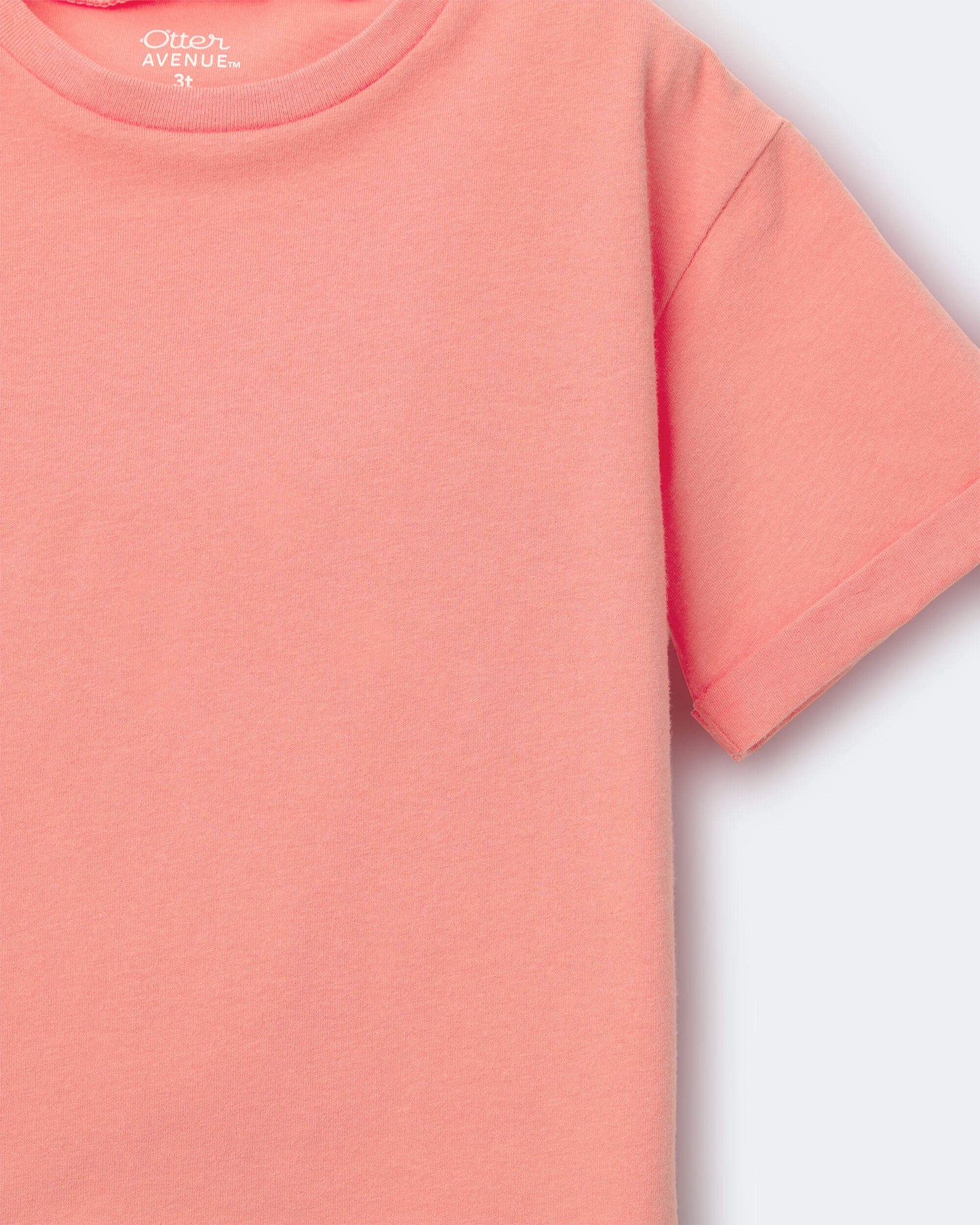 Toddler Rolled Cuff Tee - Coral