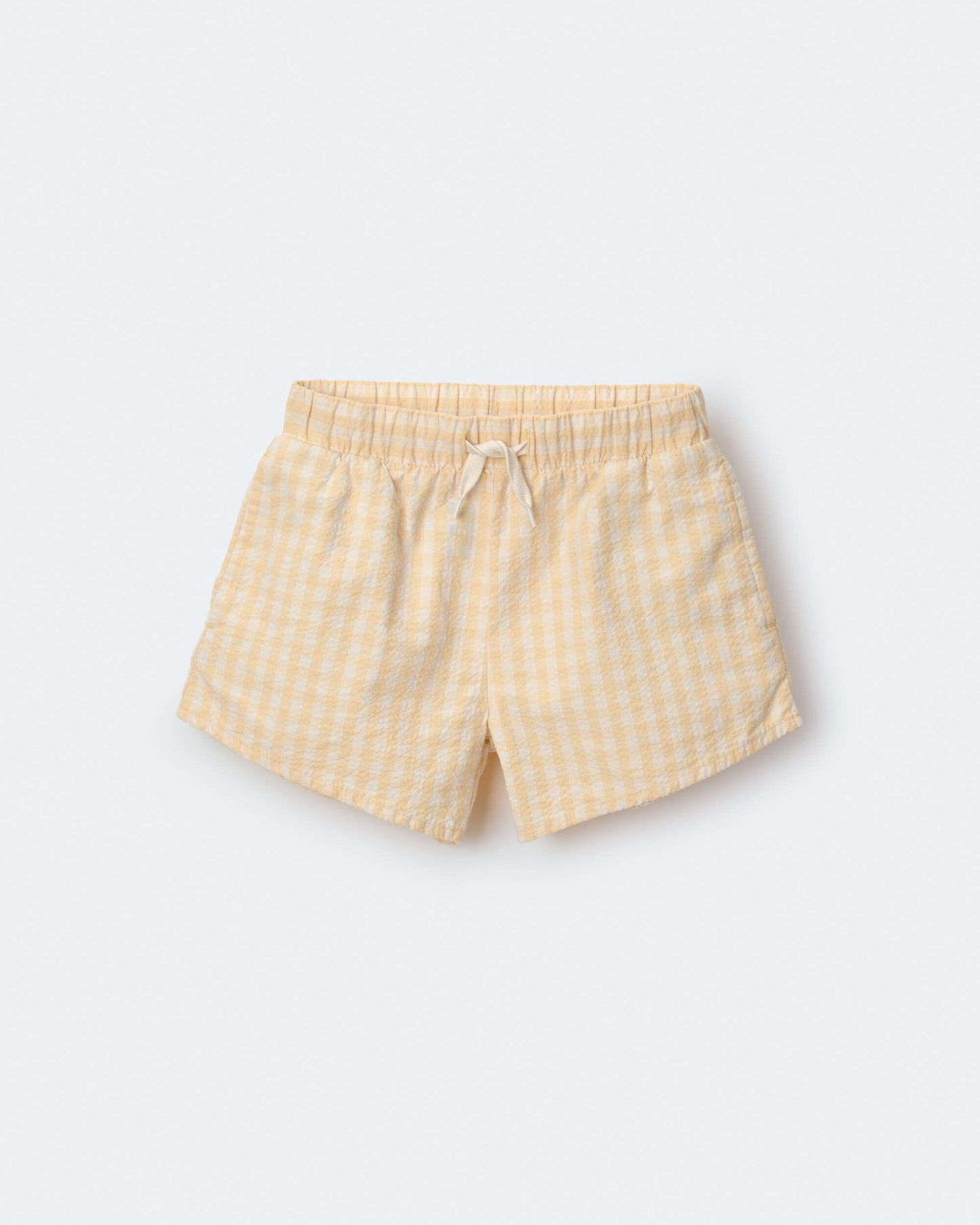 Toddler Girl Gingham Peplum Shorts - Yellow