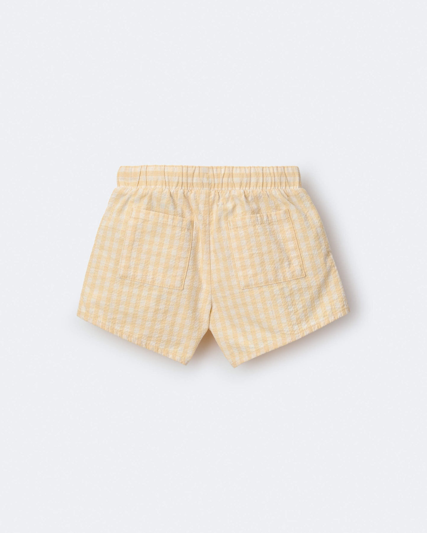 Toddler Girl Gingham Peplum Shorts - Yellow