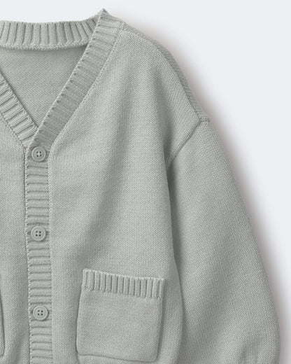 Toddler Girl Cardigan with Avenue Pockets - Light Blue