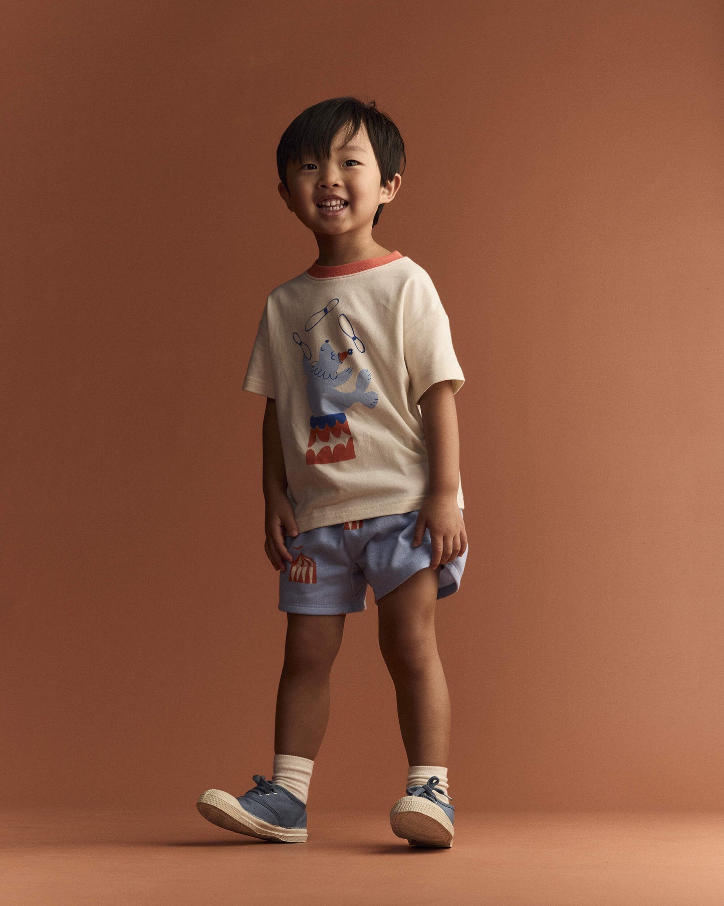 Toddler City Park™ Short in Big Top Print - Blue