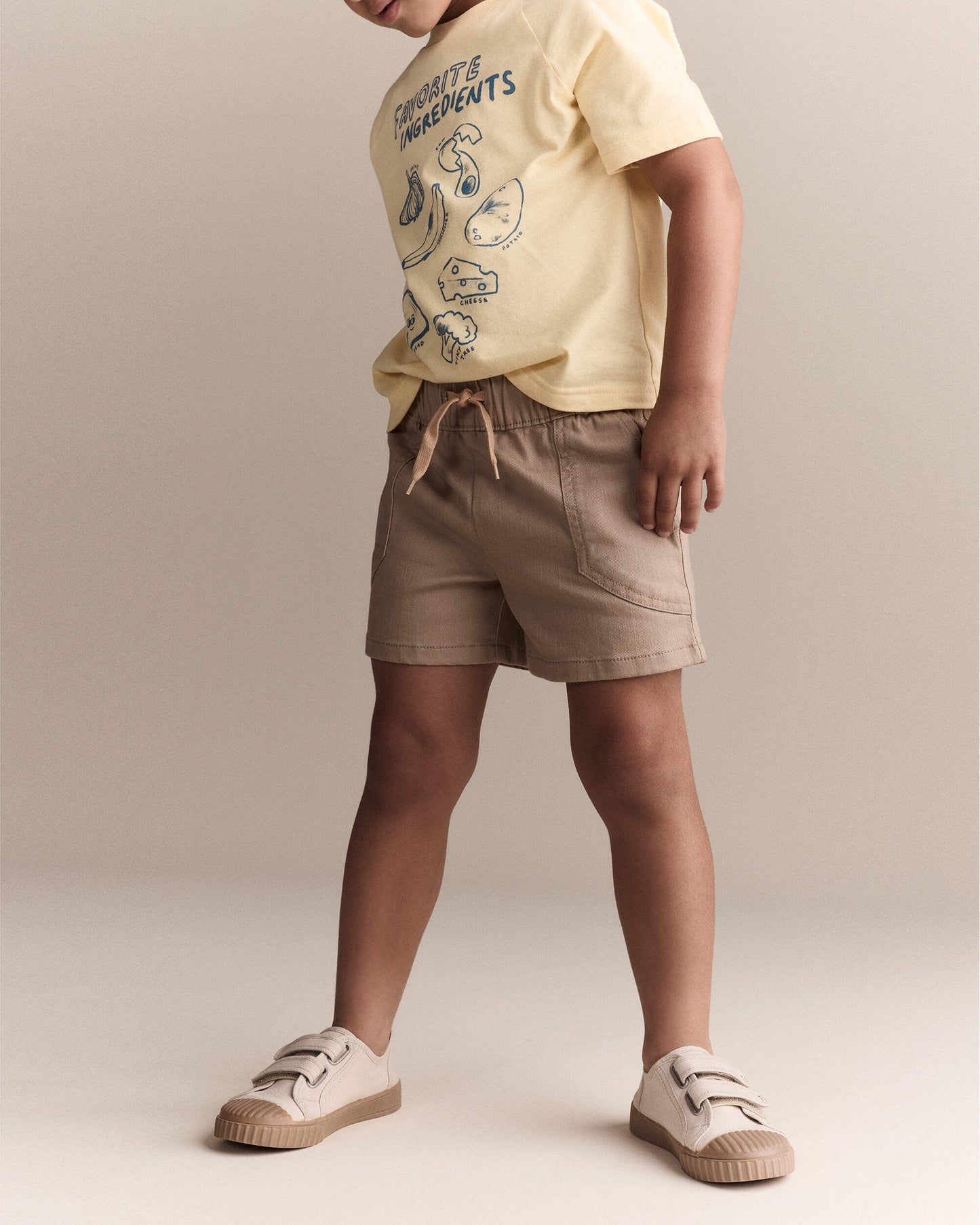 Toddler Boy Standard Shorts with Pockets - Khaki