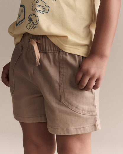 Toddler Boy Standard Shorts with Pockets - Khaki