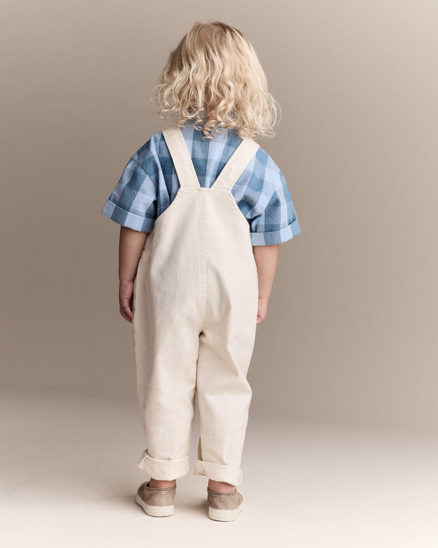Toddler 'What's Cooking' Overall with Kanga Pocket - Cream